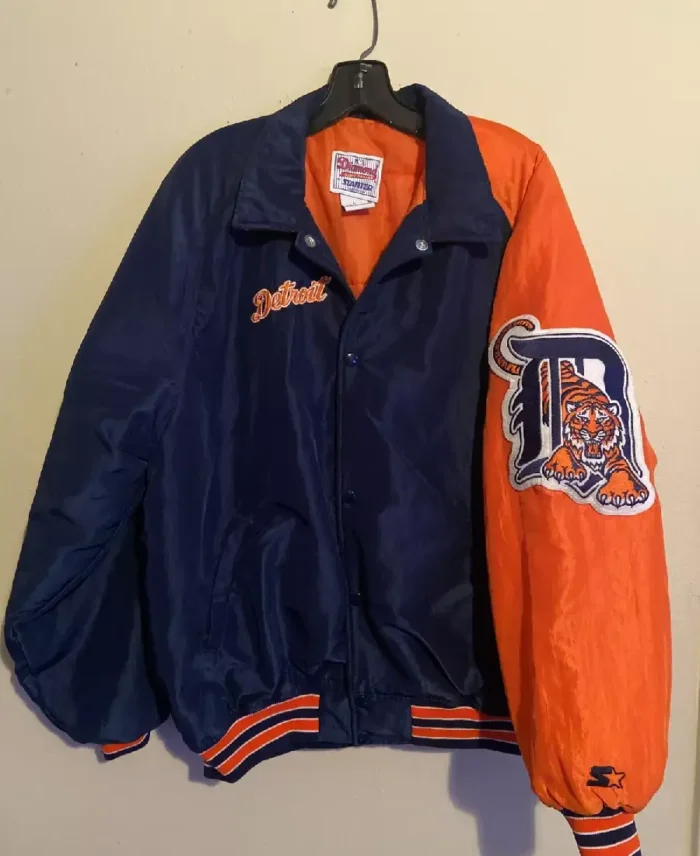 Mlb Detroit Tigers 1990S Starter Diamond Dugout Jacket Front