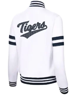 MLB Detroit Tigers G-III White Carl Banks Track Jacket back