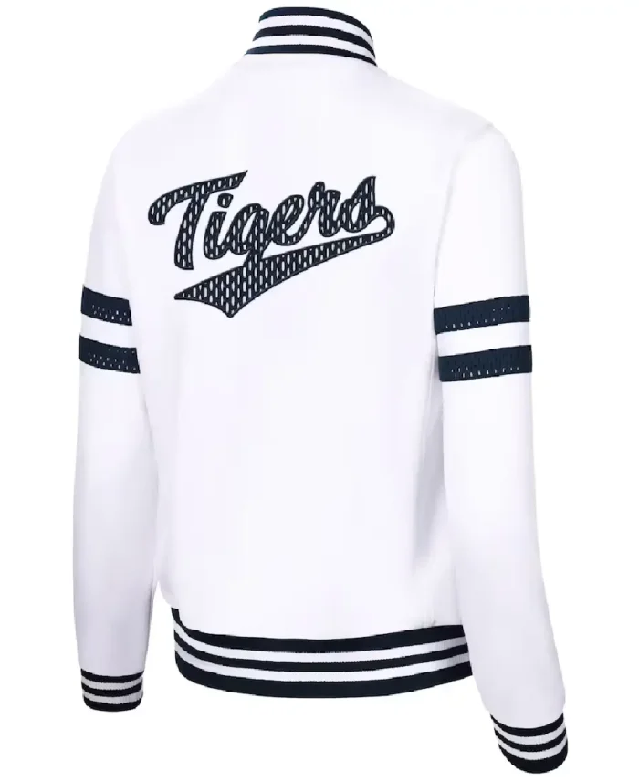 Mlb Detroit Tigers G-Iii White Carl Banks Track Jacket Back