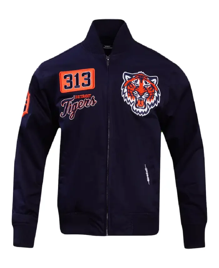 Mlb Detroit Tigers Pro Standard Area Code Twill Jacket