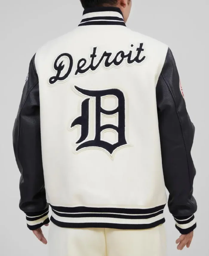 Mlb Detroit Tigers Retro Classic Varsity Jacket Back