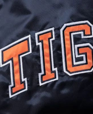 MLB Detroit Tigers Starter The Ace Satin Jacket closeup