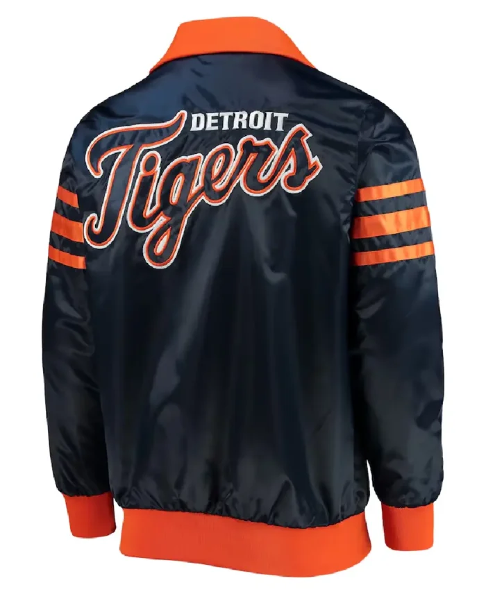 Mlb Detroit Tigers The Captain Ii Starter Navy Varsity Jacket Back