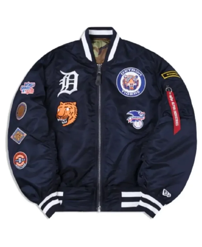 Mlb Detroit Tigers X Alpha Reversible Bomber Jacket