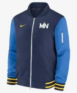 MLB Minnesota Twins 2024 Nike Game Time Bomber Jacket