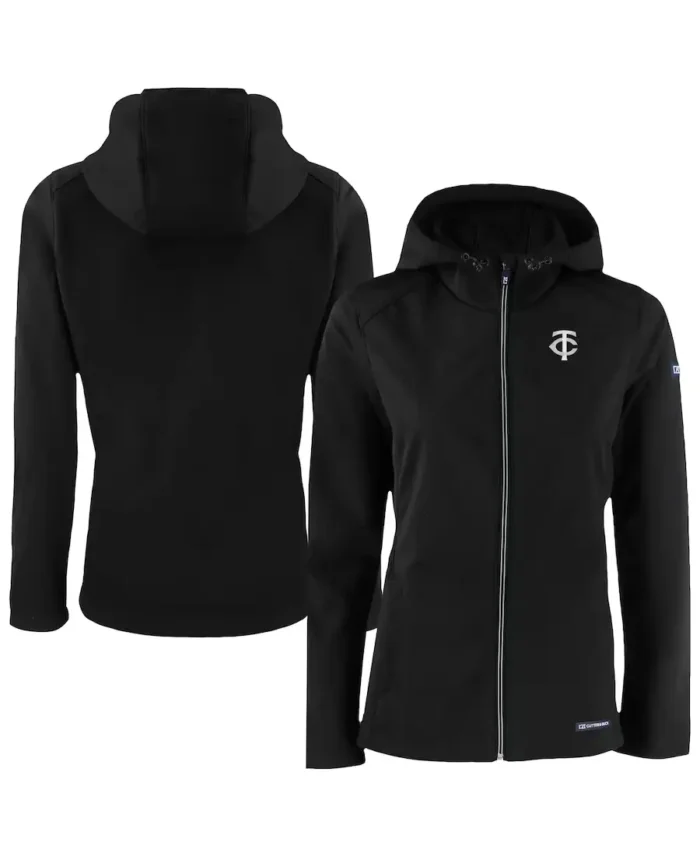 Mlb Minnesota Twins Black Roam Eco Hoodie Jacket Back