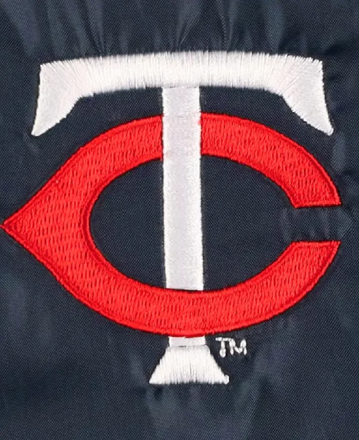 Mlb Minnesota Twins Dunbrooke Raglan Windbreaker Jacket Closeup