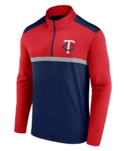 MLB Minnesota Twins Fanatics Black Unstoppable Quarter-Zip Top