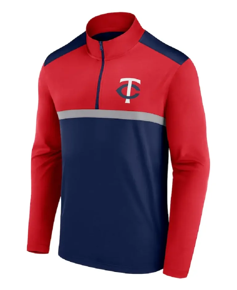 MLB Minnesota Twins Fanatics Black Unstoppable Quarter-Zip Top