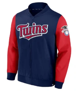 MLB Minnesota Twins Lightweight Windbreaker Bomber Jacket