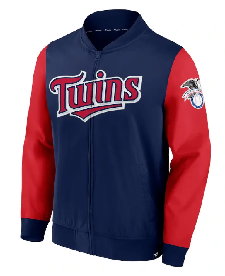 MLB Minnesota Twins Lightweight Windbreaker Bomber Jacket