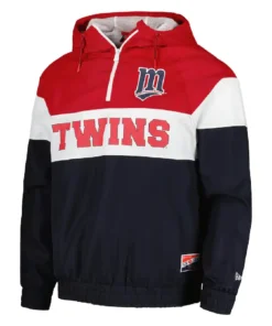 MLB Minnesota Twins Raglan Windbreaker Hoodie Jacket