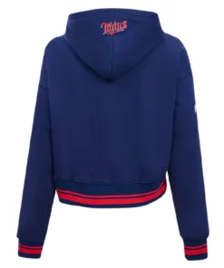 MLB Minnesota Twins Retro Classic Cropped Po Hoodie back