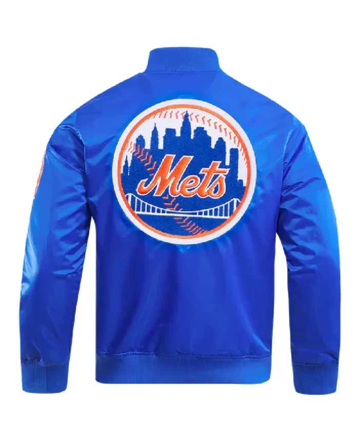 Mlb New York Mets Track Jacket Back - Trendy Leather Jacket