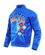 MLB New York Mets Track Jacket side - Trendy Leather Jacket