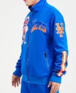 MLB New York Mets Track Jacket syle 2 side view- Trendy Leather Jacket