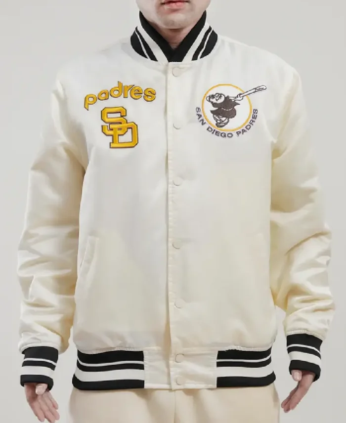 Mlb San Diego Padres Classic Satin Jacket - Trendy Leather Jacket