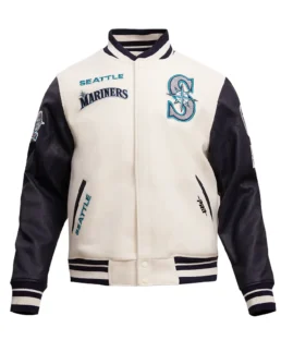 MLB Seattle Mariners Retro Classic Varsity Jacket - Trendy Leather Jackets