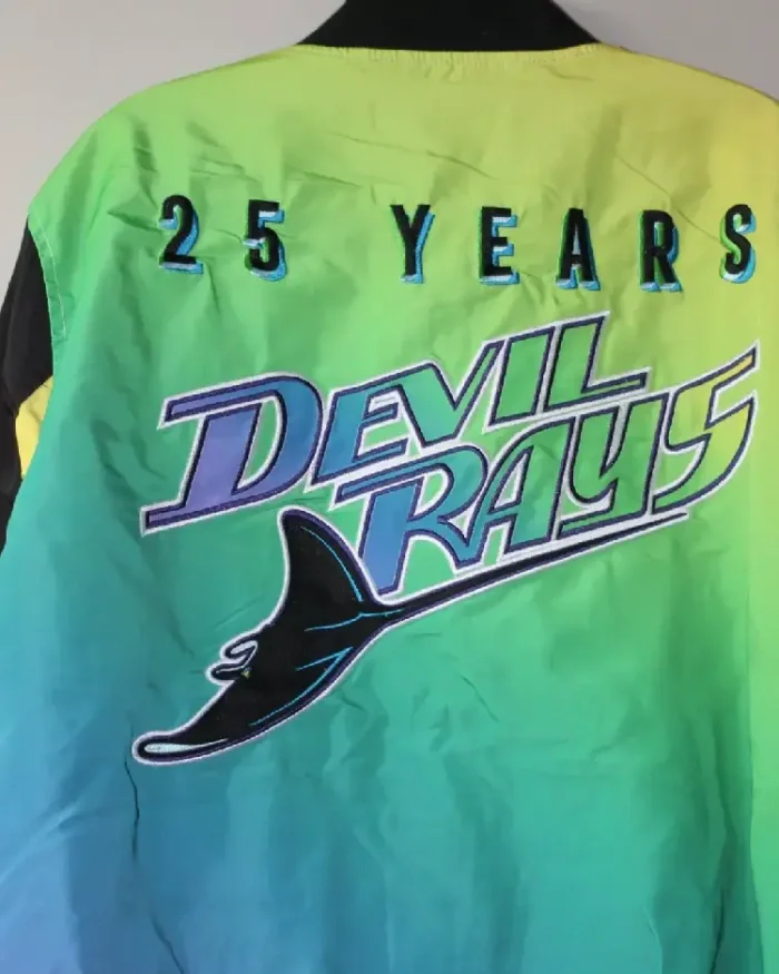 Mlb Tampa Bay Devil Rays Poly Jacket Back