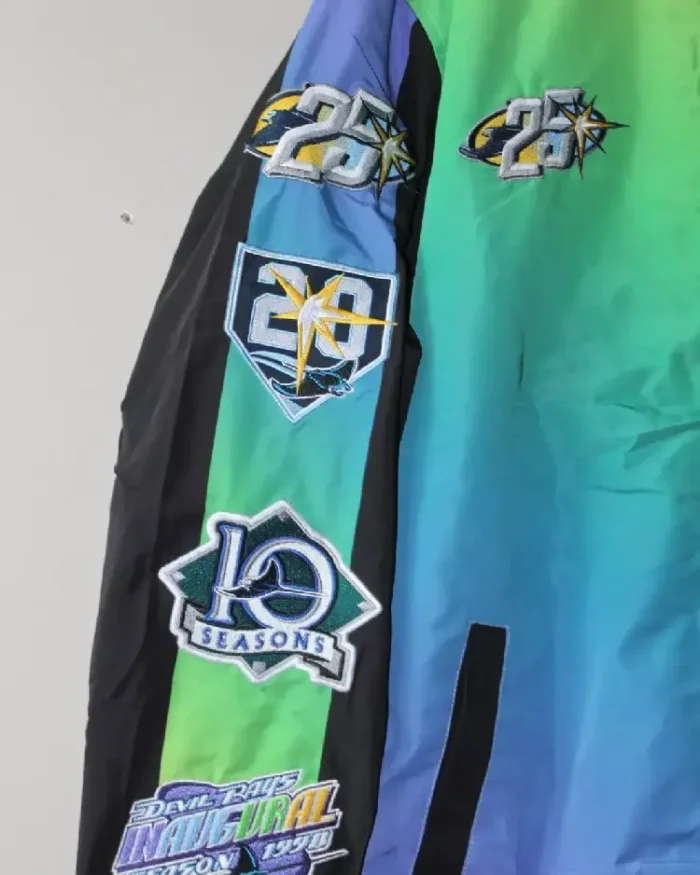 Mlb Tampa Bay Devil Rays Poly Jacket Side