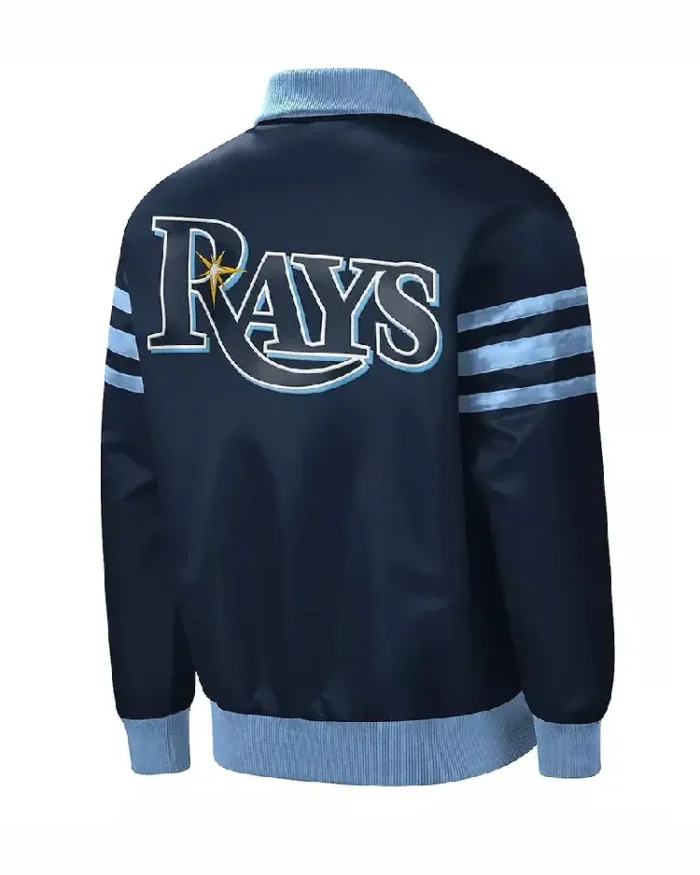 Mlb Tampa Bay Rays Captain Ii Varsity Satin Jacket Back