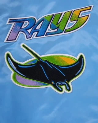 MLB Tampa Bay Rays Retro Classic Satin Jacket closeup