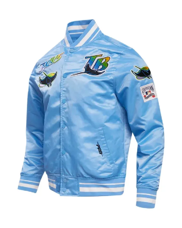 Mlb Tampa Bay Rays Retro Classic Satin Jacket Side