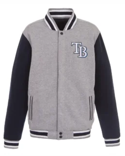 MLB Tampa Bay Rays Reversible Full Snap Fleece Jacket