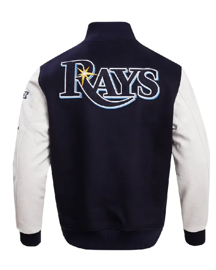 Mlb Tampa Bay Rays Standard Rfc Varsity Letterman Jacket Back