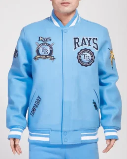 MLB Tampa Bay devil Rays Wool Varsity Jacket