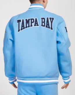 MLB Tampa Bay devil Rays Wool Varsity Jacket back