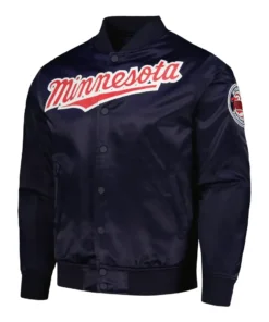 MLBMinnesota Twins Pro Standard Wordmark Satin Varsity Jacket