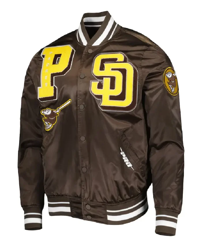 Men'S San Diego Padres Pro Standard Mash Up Satin Jacket - Trendy Leather Jackets