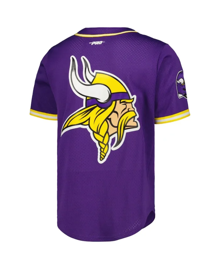 Minnesota Vikings Baseball Jersey Purple Back - Trendy Leather Jackets