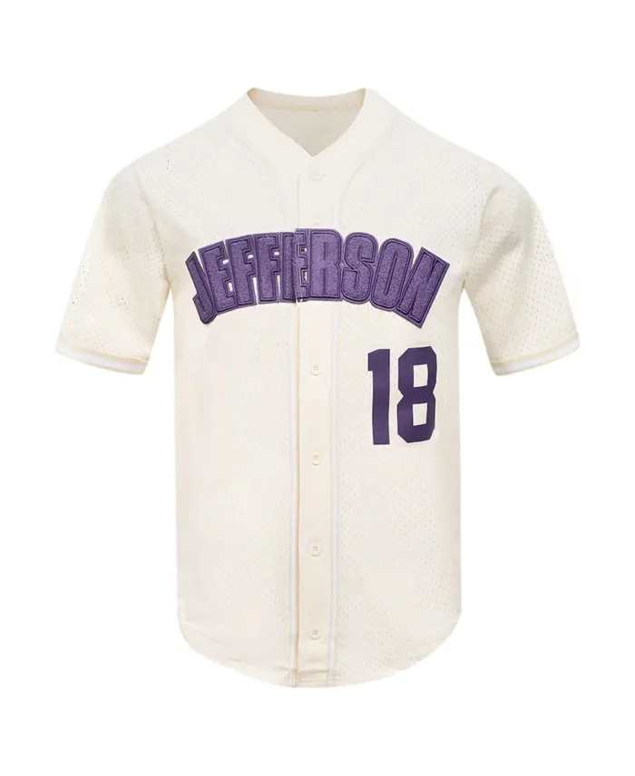 Minnesota Vikings Baseball Jersey White Front - Trendy Leather Jackets