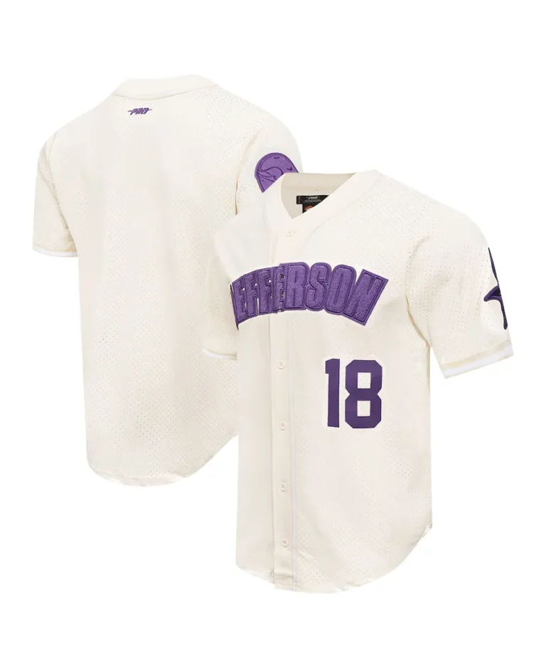 Minnesota Vikings Baseball Jersey White - Trendy Leather Jackets