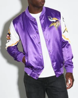 Minnesota Vikings Fanimation Jacket Front Look - Trendy Leather Jackets