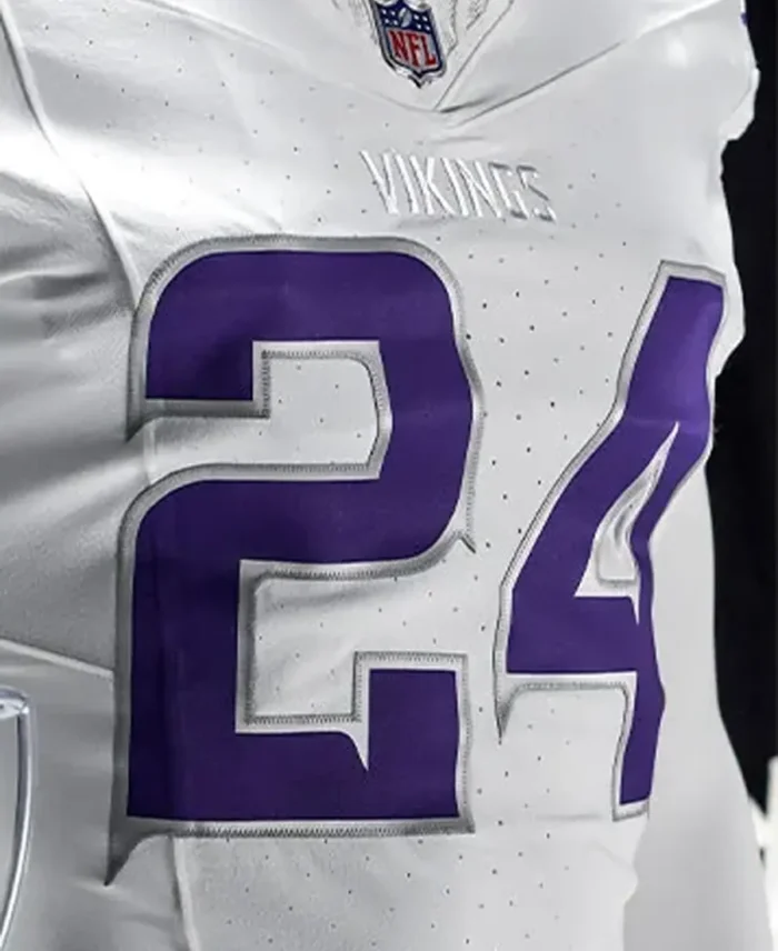 Minnesota Vikings Winter Warrior Jersey Front Closeup - Trendy Leather Jackets