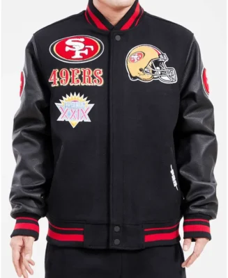 NFL Mashup San Francisco 49ers Varsity Jacket - Trendy Leather Jackets