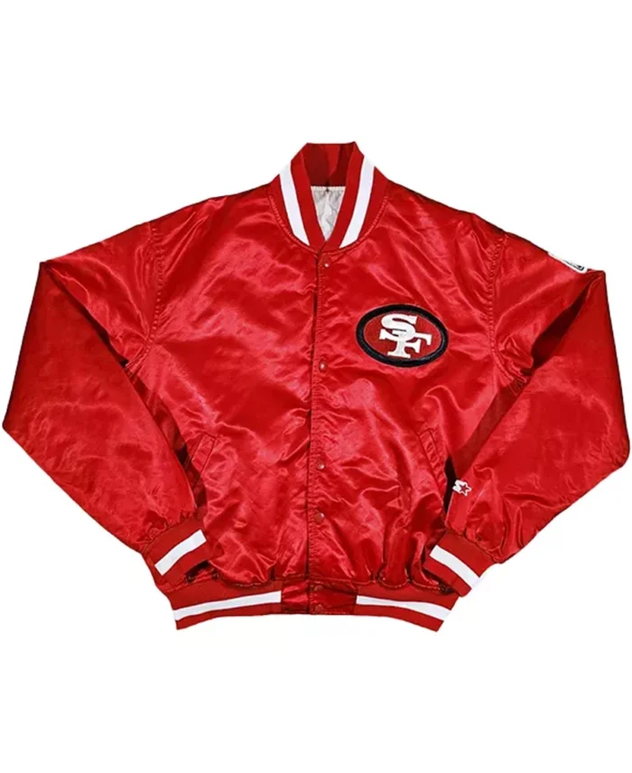 Nfl San Francisco 49Ers Starter Jacket Red Front - Trendy Leather Jackets