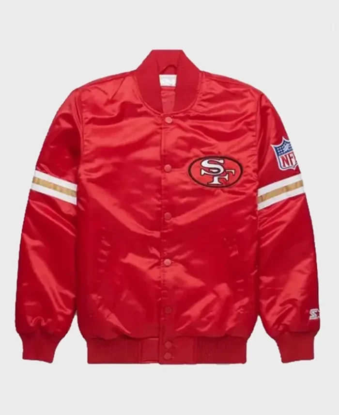 Nfl Starter San Francisco 49Ers Red Jacket - Trendy Leather Jackets