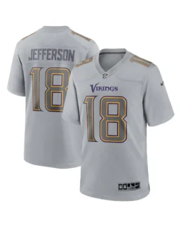 Nike Justin Jefferson Gray Minnesota Vikings Atmosphere Fashion Game Jersey - Trendy Leather Jackets