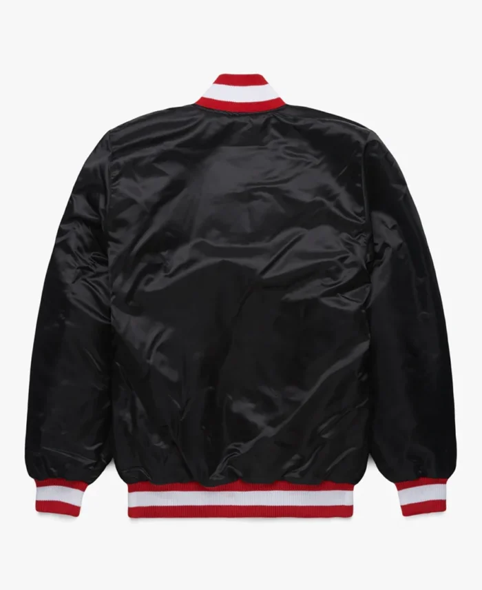 Shop Nfl San Francisco 49Ers Homage X Starter Black Satin Jacket For Men And Women On Sale - Trendy Leather Jackets