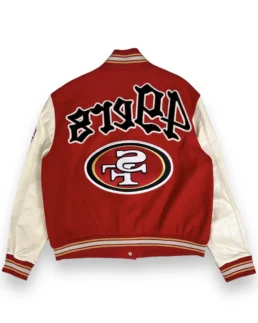 Shop NFL San Francisco 49ers Jeff Hamilton Varsity Jacket For Men And Women On Sale - Trendy Leather Jackets