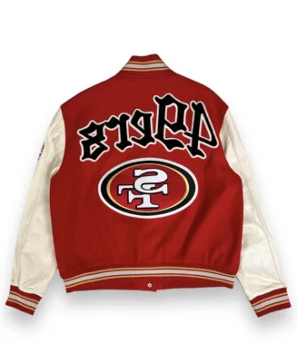 Shop NFL San Francisco 49ers Jeff Hamilton Varsity Jacket For Men And Women On Sale - Trendy Leather Jackets