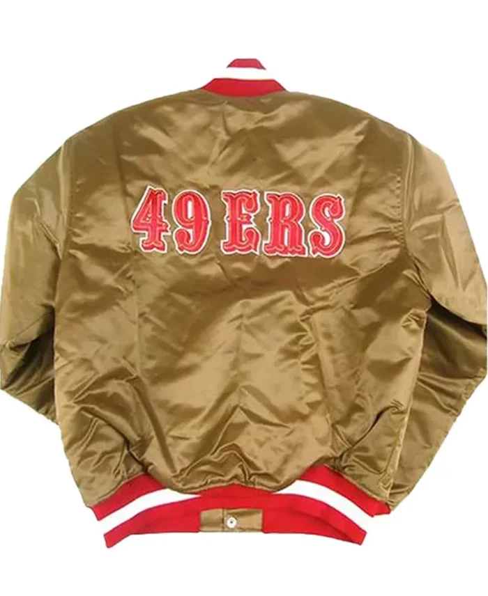 Shop Nfl San Francisco 49Ers Starter Jacket For Men And Women On Sale Golden Back - Trendy Leather Jackets