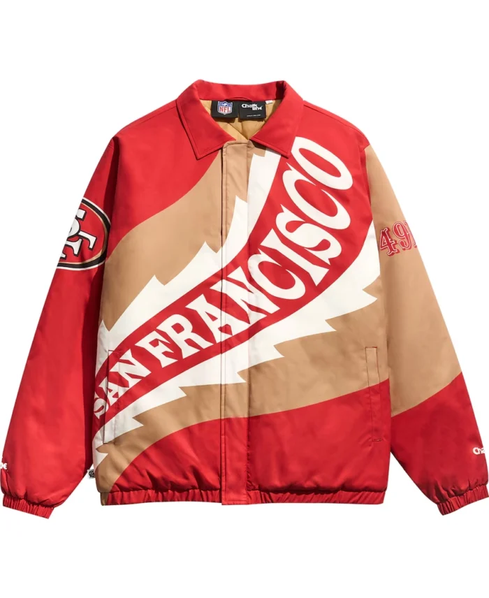 Shop San Francisco 49Ers Saw Blade Puffer Jacket For Men And Women On Sale - Trendy Leather Jackets