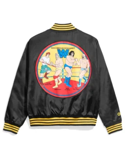 Shop WWE Vintage Quilted Satin Jacket For Men And Women On Sale - Trendy Leather Jackets