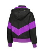 The Wild Collective Minnesota Vikings Black Puffer Hoodie Jacket Back - Trendy Leather Jackets