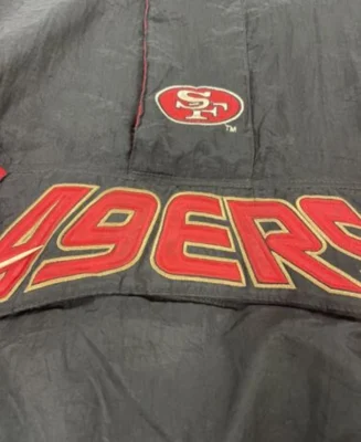 Vintage San Francisco 49ers Starter Puffer Jacket Front Closure - Trendy Leather Jackets